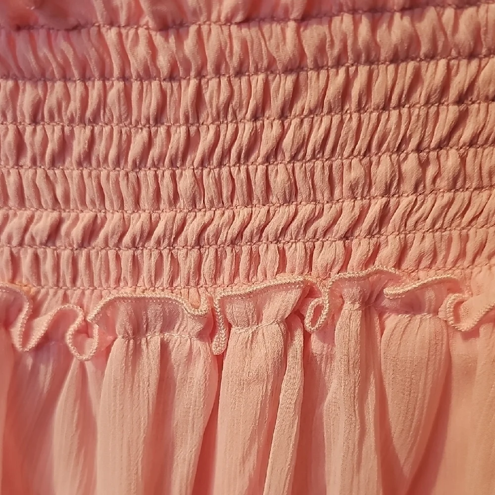 Children's Place Like NEW Floral Pink Ruffle Skirt Size 6X/7